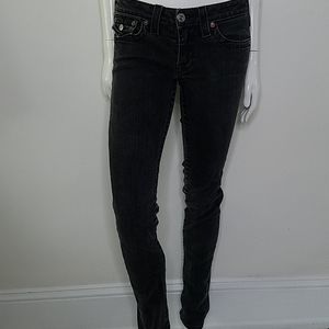 True religion julie black denim size 27 jeans